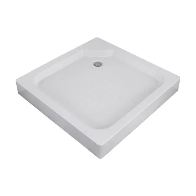 Душевой поддон Пластика/Plastica, 80*80*13см, квадратный, на каркасе, с сифоном и сливом