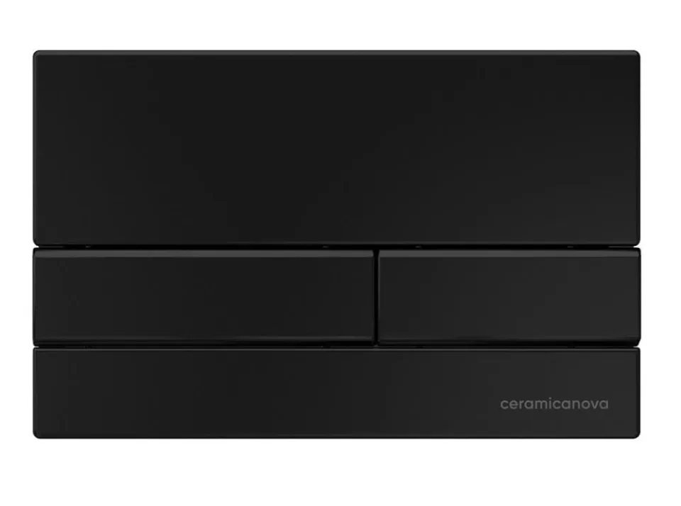 Комплект инсталляции Ceramicanova Envision, унитаз Metropol Rimless, клавиша смыва Flat черная