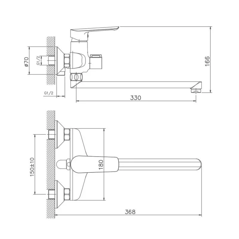 Смеситель Haiba HB22198 универсальный