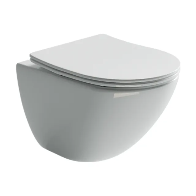 Унитаз подвесной Ceramica Nova Моно (Mono) CN1905 белый с сиденьем микролифт смыв воронка-водоворот