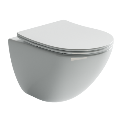 Унитаз подвесной Ceramica Nova Моно (Mono) CN1905 белый с сиденьем микролифт смыв воронка-водоворот