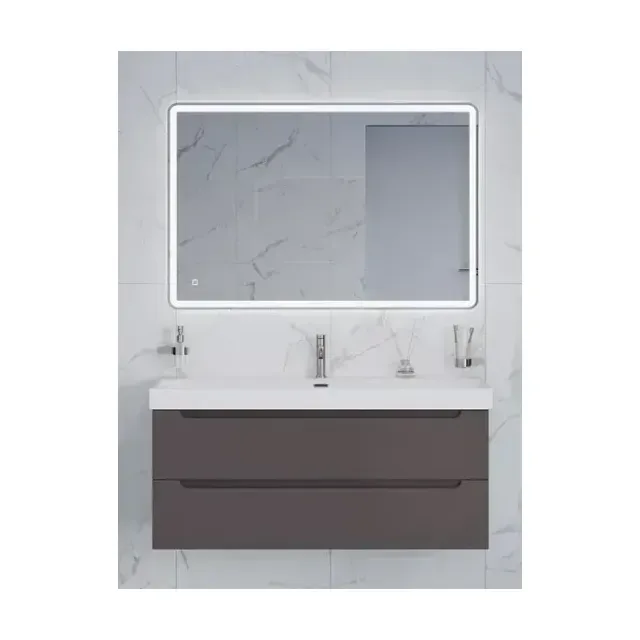 Тумба с раковиной BelBagno Этна (Etna) 120 темно-серая матовая (раковина BB-8078-120)