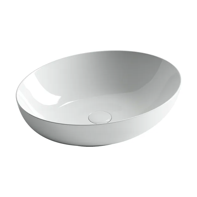 Раковина из сантехнического фарфора Ceramica Nova Элемент (Element) 52 см CN6017 накладная цвет белый