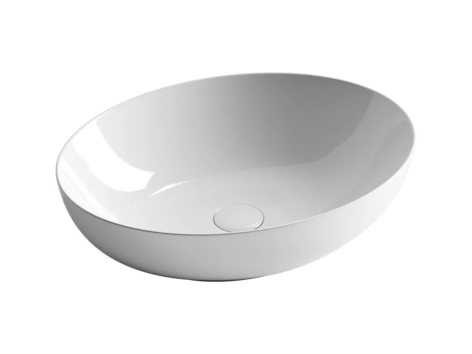 Раковина из сантехнического фарфора Ceramica Nova Элемент (Element) 52 см CN6017 накладная цвет белый