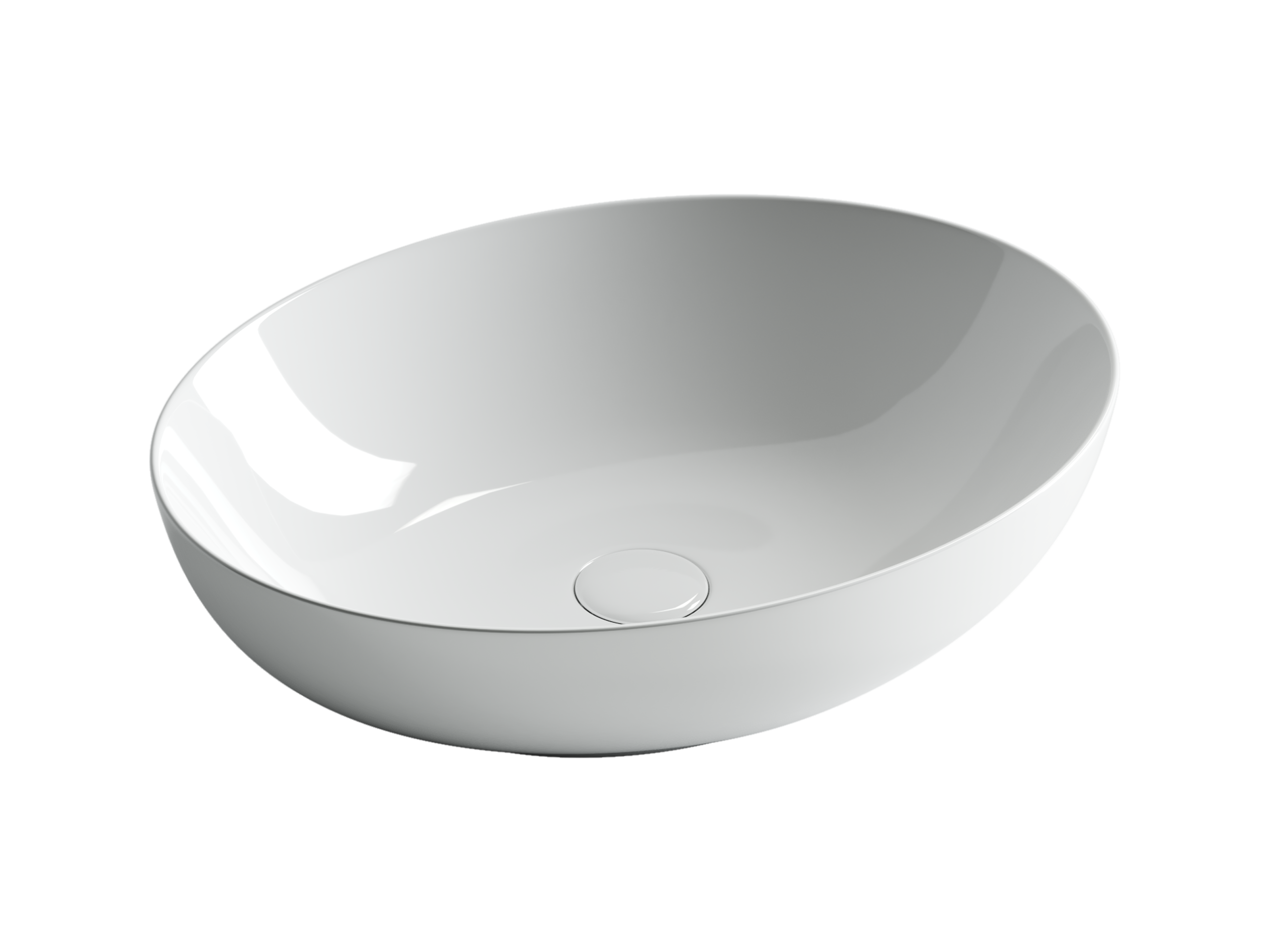 Раковина из сантехнического фарфора Ceramica Nova Элемент (Element) 52 см CN6017 накладная цвет белый