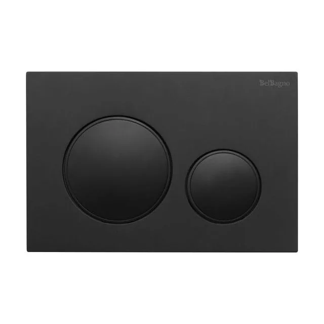 Кнопка смыва BelBagno BB-17C-NERO.M, черный матовый