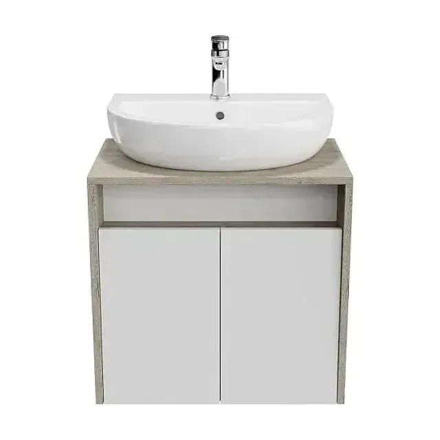 Тумба с раковиной Kerama Marazzi Pro 60 белая глянцевая, 2 дверцы