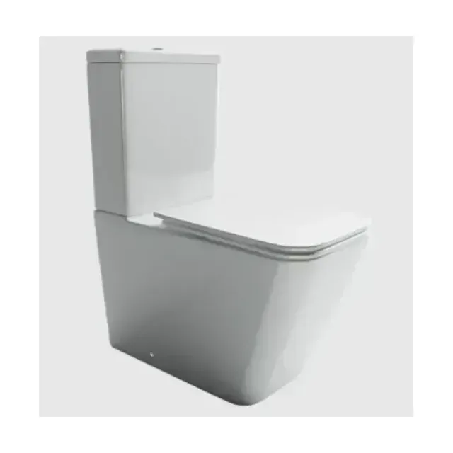 Унитаз-компакт Ceramicanova Cubic CN1803 36*64 безободковый с крышкой-сиденьем микролифт Slim