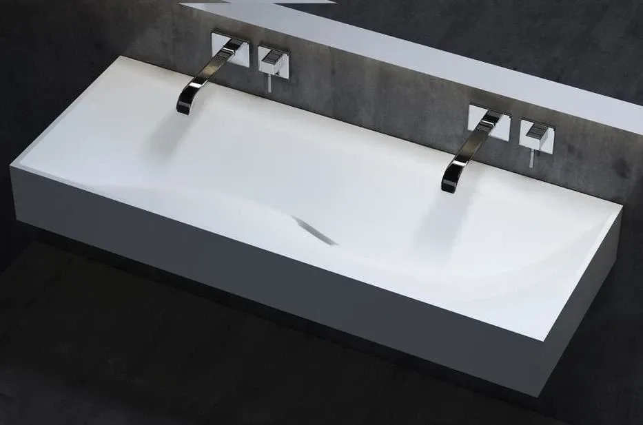 Раковина Salini Sonata S-Stone 119,5*45 внешняя сторона цветная матовая (по RAL)