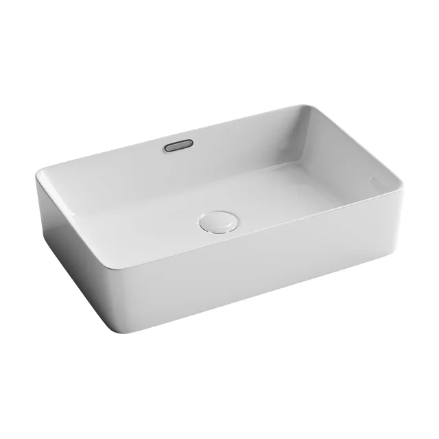Раковина из сантехнического фарфора Ceramica Nova Элемент (Element) 60 см CN5025 накладная цвет белый
