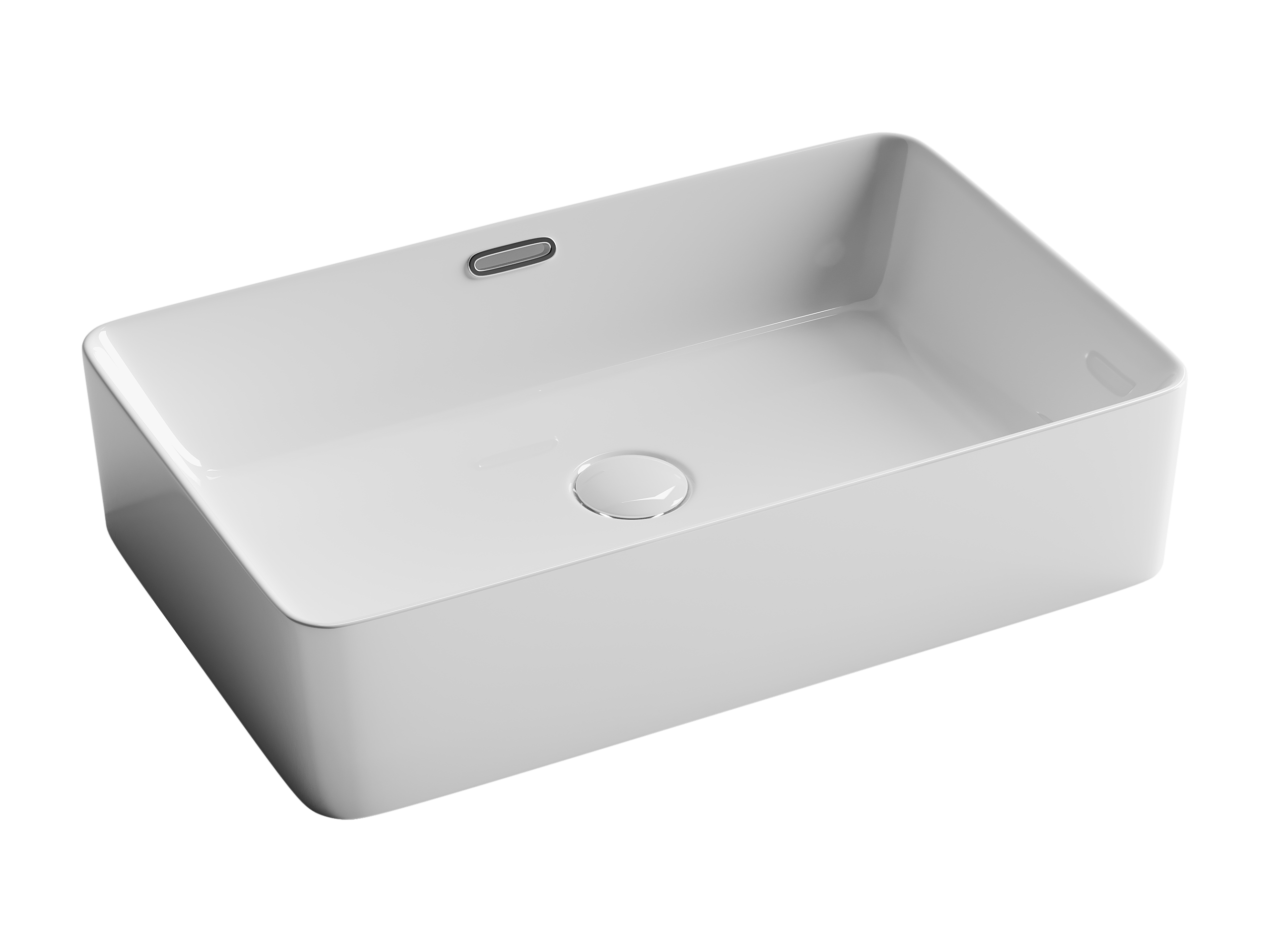 Раковина из сантехнического фарфора Ceramica Nova Элемент (Element) 60 см CN5025 накладная цвет белый