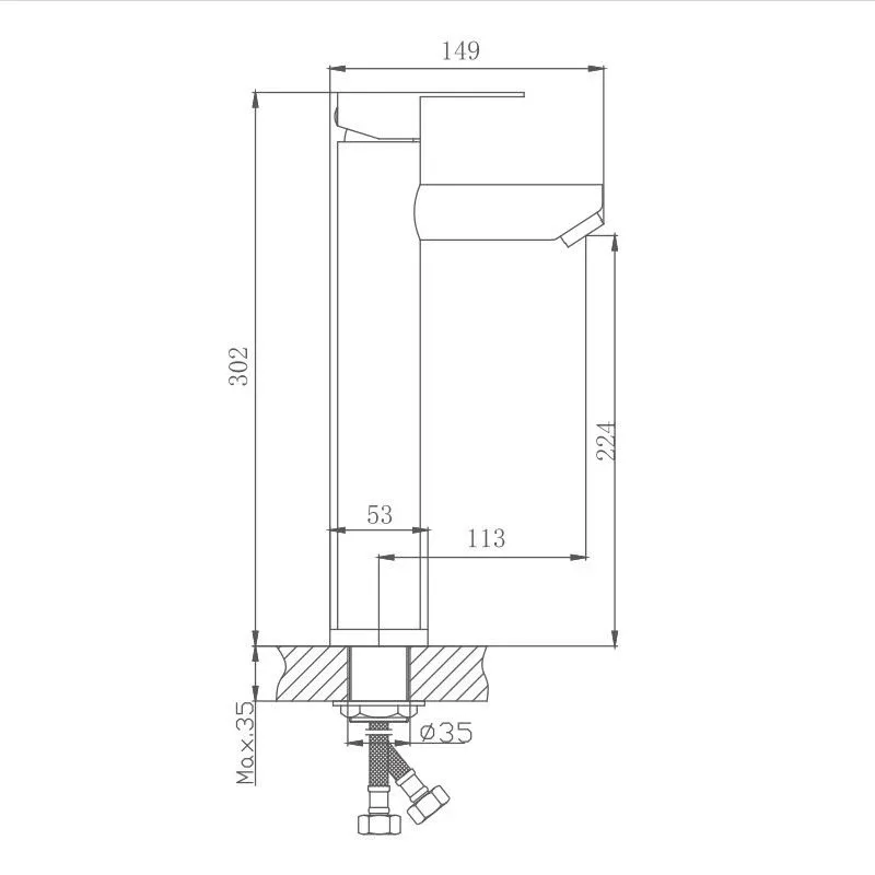 Смеситель Haiba HB11801 для раковины сатин матовый