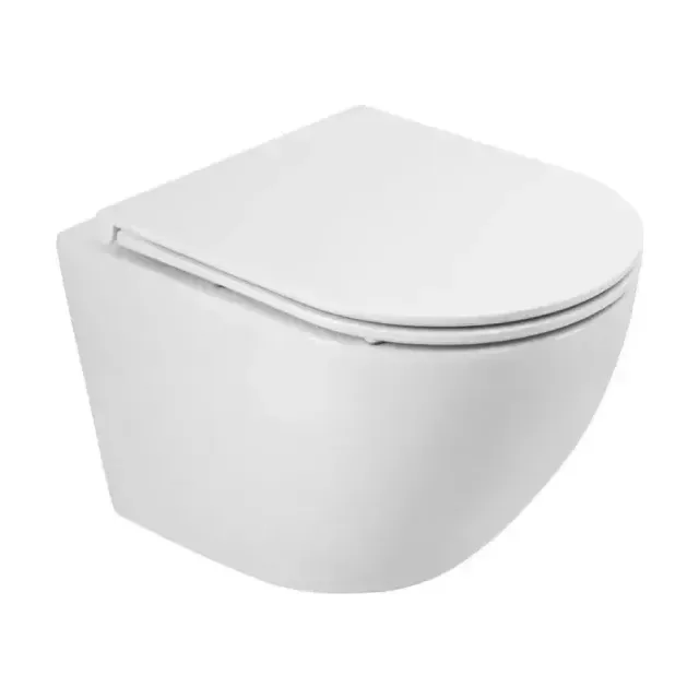 Подвесной унитаз BelBagno Sfera-Tor BB046CH-TOR 36*50 безободковый с системой смыва "Торнадо" с крышкой-сиденьем микролифт BB870SC
