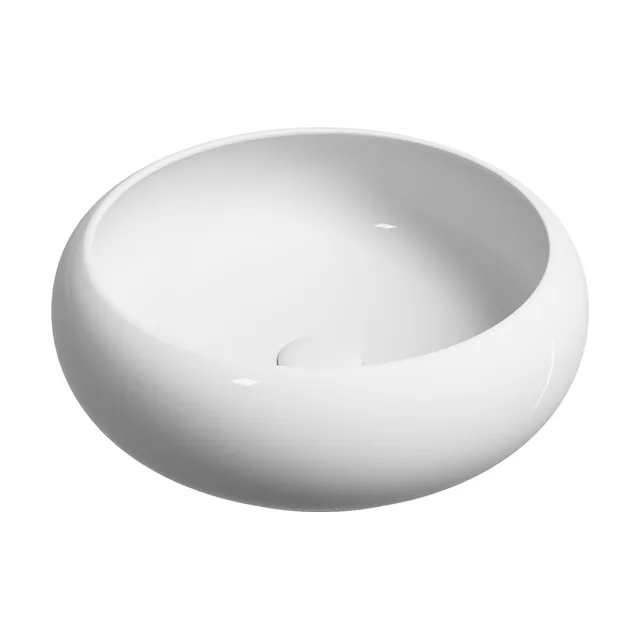 Раковина из сантехнического фарфора Ceramica Nova Элемент (Element) 36 см CN6050 накладная цвет белый