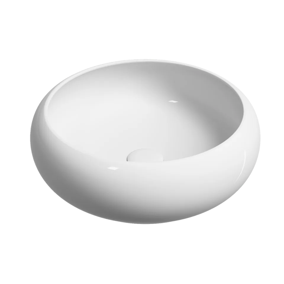 Раковина из сантехнического фарфора Ceramica Nova Элемент (Element) 36 см CN6050 накладная цвет белый