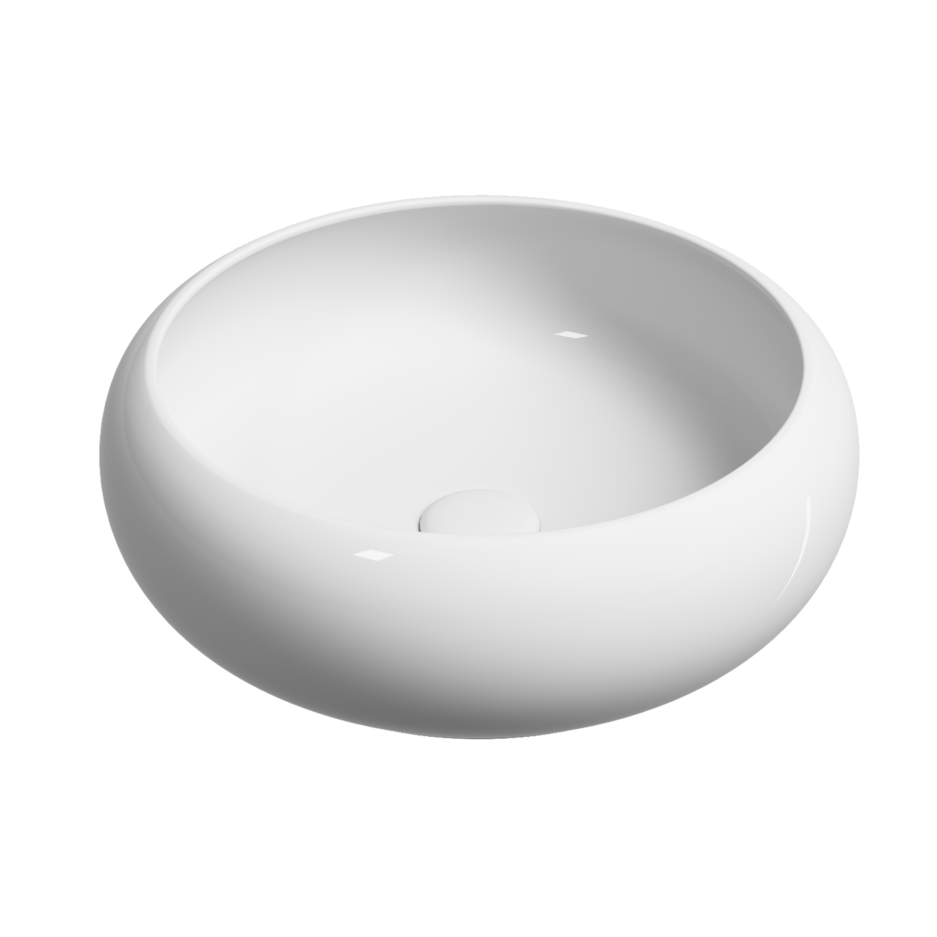 Раковина из сантехнического фарфора Ceramica Nova Элемент (Element) 36 см CN6050 накладная цвет белый