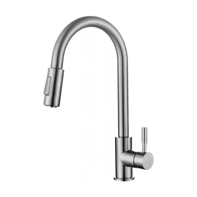 Смеситель BelBagno BB-LAM31A-IN для кухни с выдвижным изливом сатин