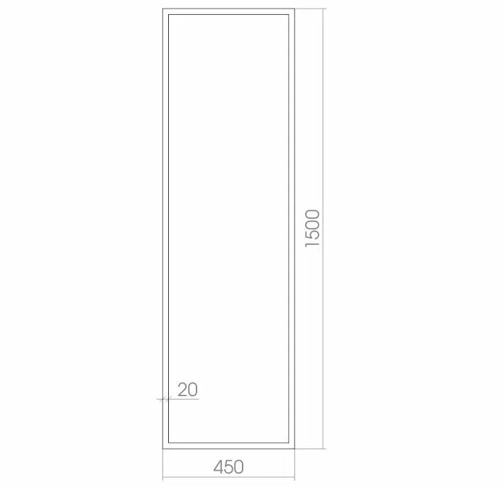 Зеркало Aquanika Moda 45*150 AQM45150RU49 с подсветкой и сенсорным выключателем