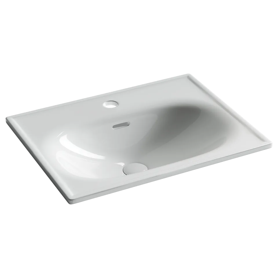 Раковина из сантехнического фарфора Ceramica Nova Сабо (Sabo) 60 см CN13001 накладная цвет белый