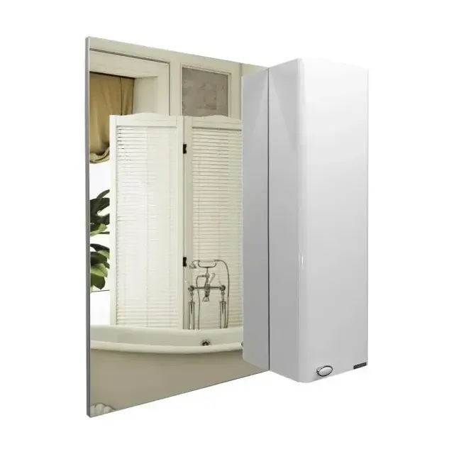 Зеркало-шкаф Comforty Неаполь 80 белый глянец