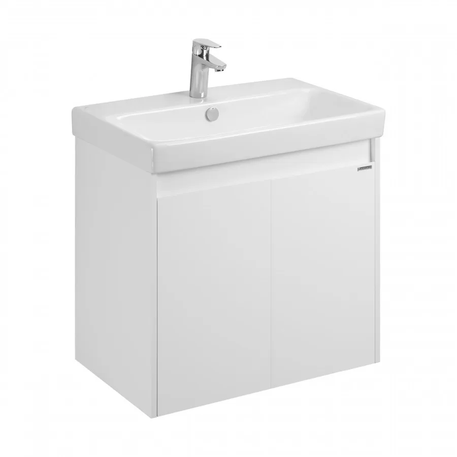 Тумба под раковину AQUATON Сканди Doors 70 белый глянец, белый матовый, 1A278901SD010