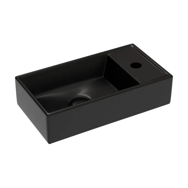 Раковина из сантехнического фарфора Ceramica Nova Элемент (Element) 42 см CN6051LMB подвесная цвет черный матовый
