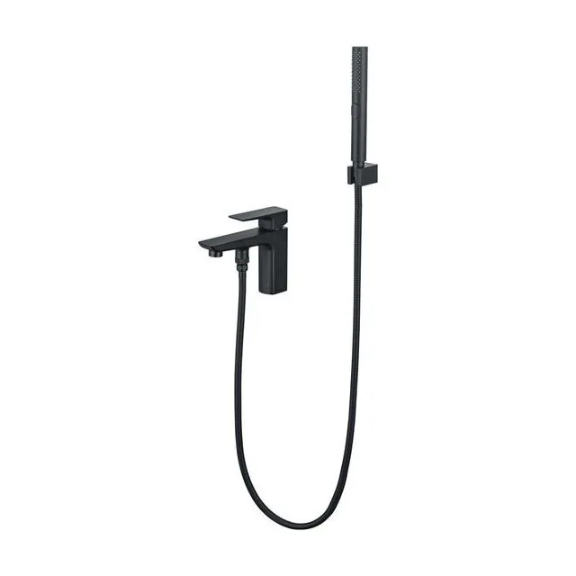 Смеситель врезной на борт ванны на 1 отв. AQUATEK, матовый черный AQ1044MB ВЕГА
