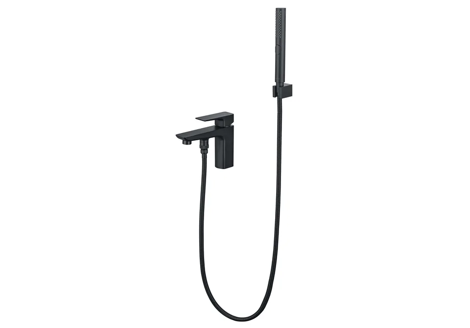 Смеситель врезной на борт ванны на 1 отв. AQUATEK, матовый черный AQ1044MB ВЕГА