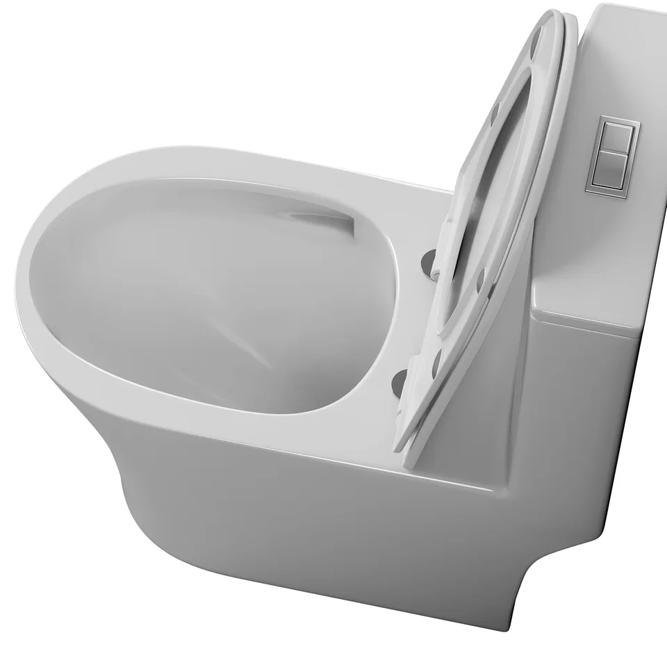 Унитаз напольный Grossman Thin Rim GR-5607SQ (656х370х796) тонкий ободок,белый,моноблок с тонкой крышкой,микролифт,смыв торнадо,1 место