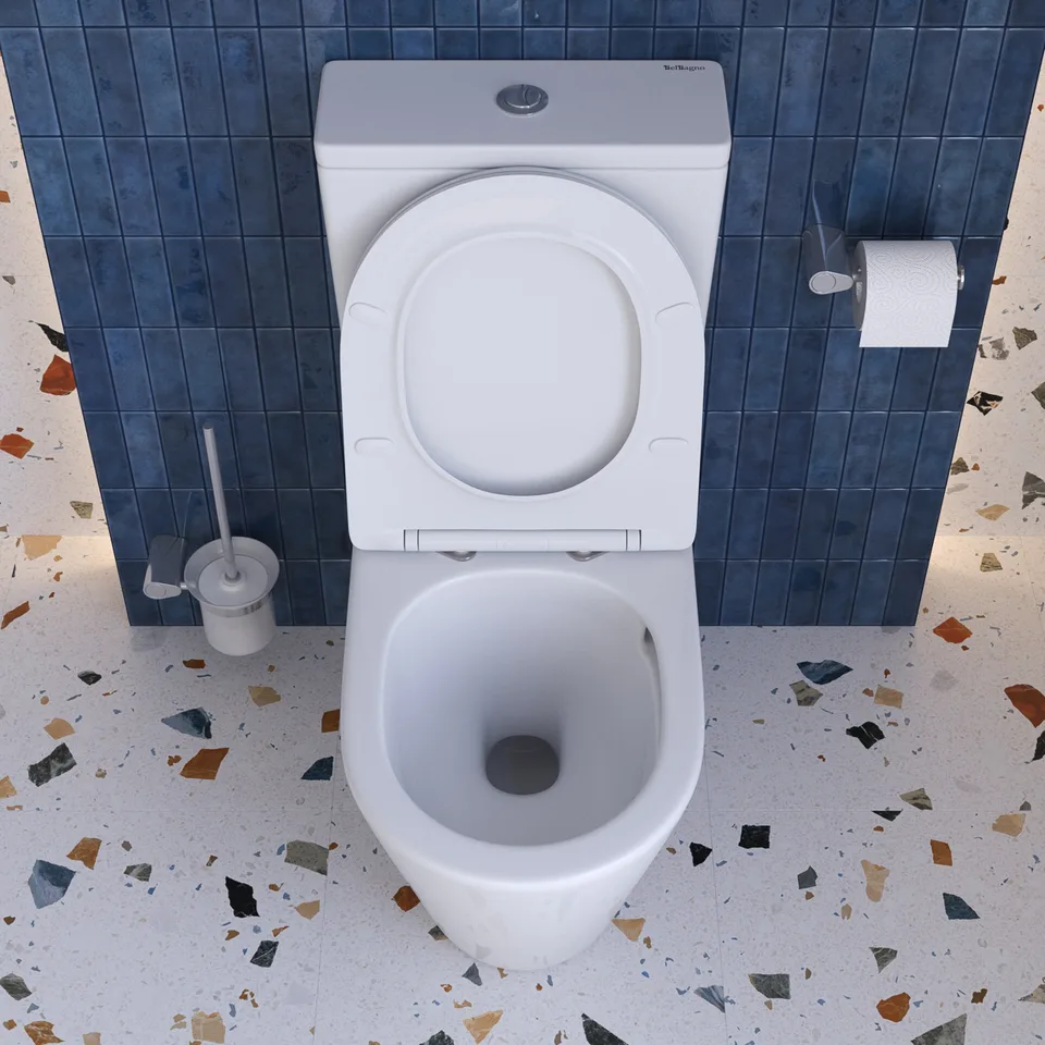 Унитаз-компакт безободковый BelBagno FLAY-TOR BB2149CP-TOR/SC/BB2149T