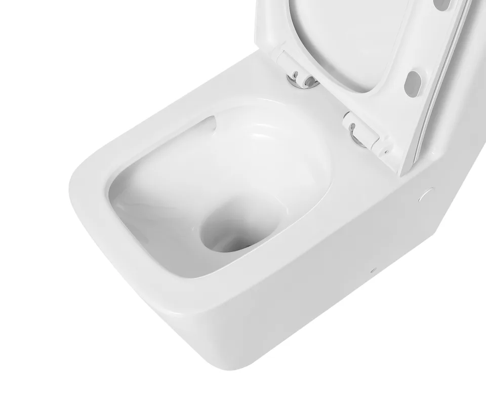 Унитаз напольный Grossman Classic GR-4486SQ-K44 (640х360х800) безободковый,белый,моноблок с тонкой крышкой,микролифт,смыв торнадо,1 мест