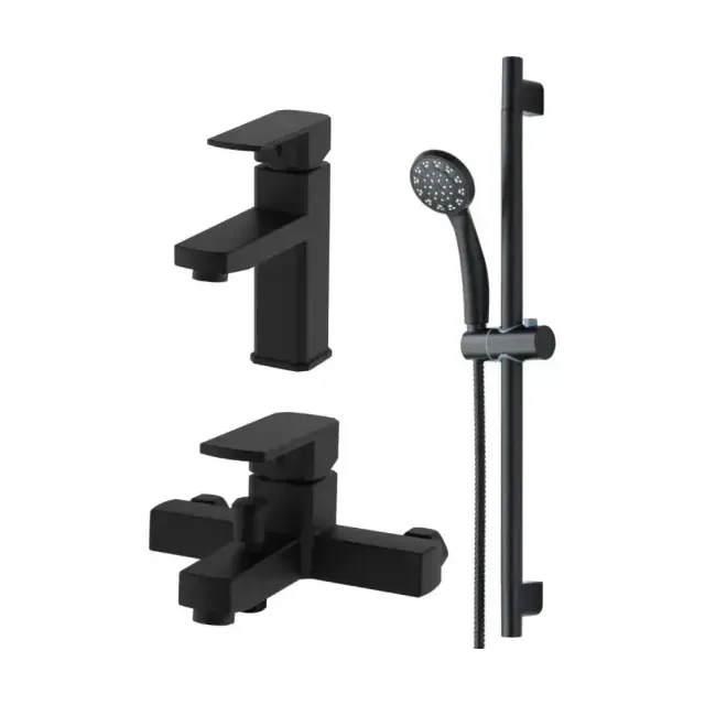 Комплект смесителей OneLife P06-511b черный матовый