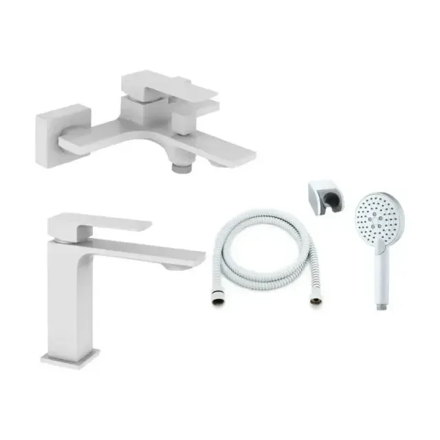 Комплект смесителей Orange Lutz M04-311w белый