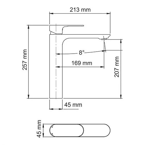 Смеситель WasserKRAFT Dinkel 5803H для раковины