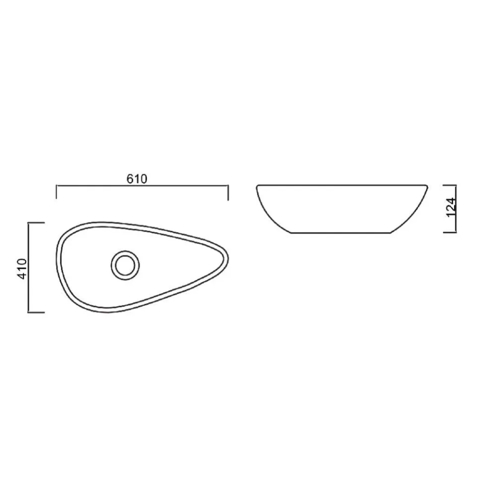 Накладная раковина Gural Vit Top TP20MUL00 61*41