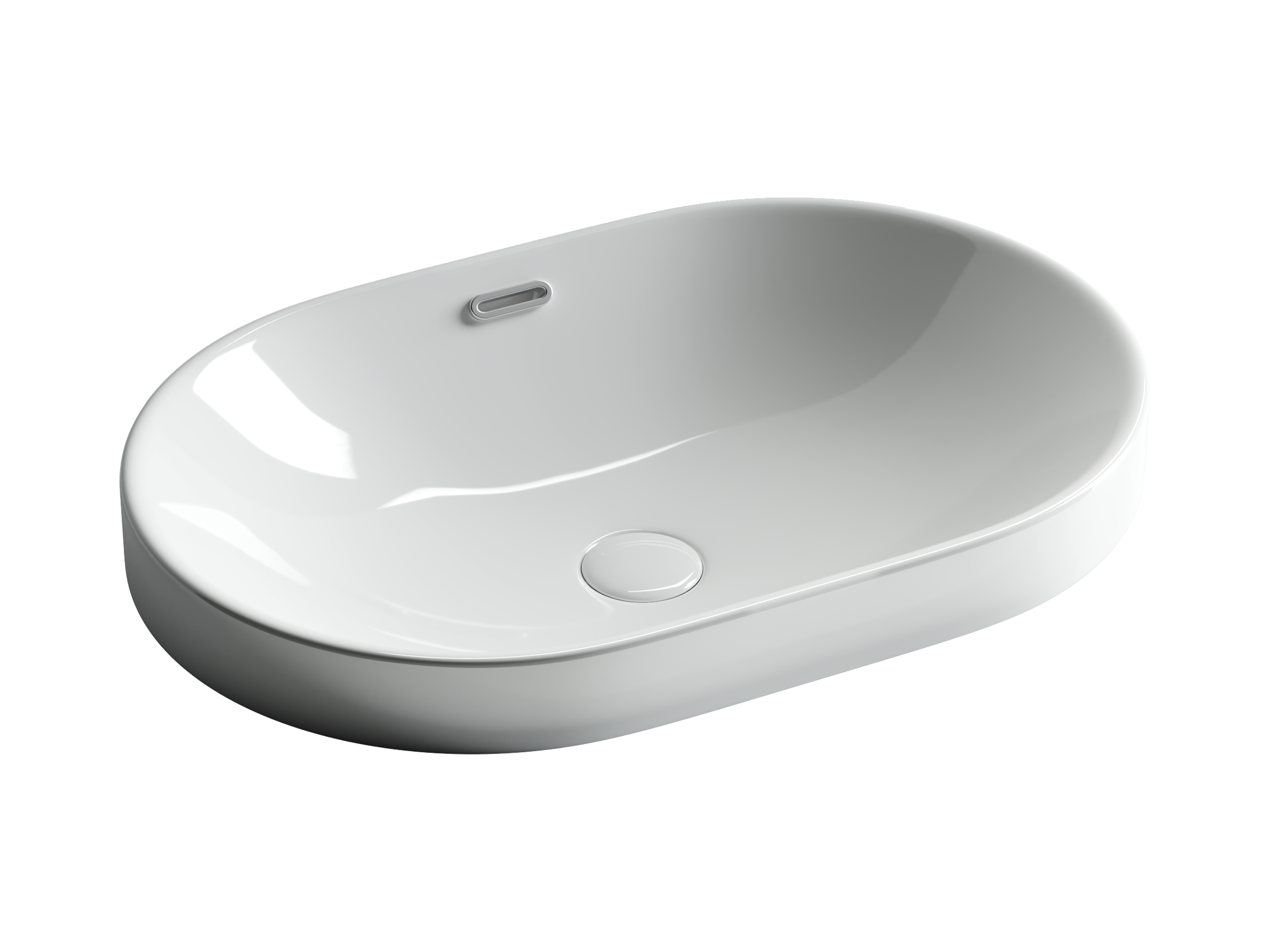 Раковина из сантехнического фарфора Ceramica Nova Элемент (Element) 60 см CN5020 встраиваемая цвет белый