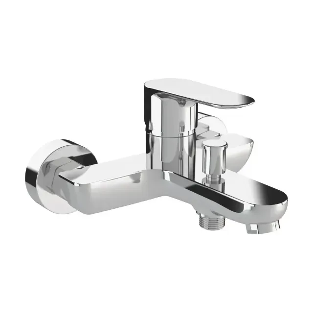 Смеситель для ванны с коротким изливом AZARIO LEYA, хром (AZ-15920501)