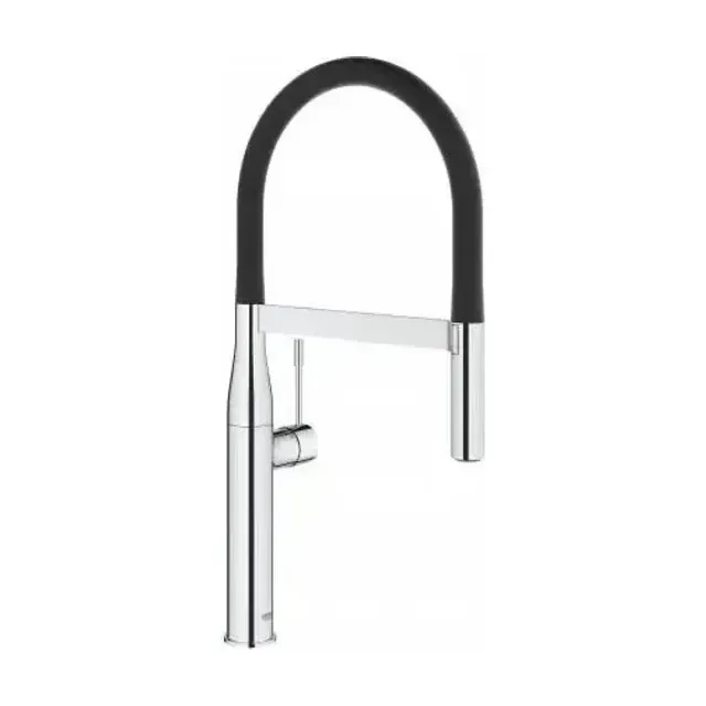 Смеситель Grohe Essence+ 30294000 для кухни гибкий излив хром/черный