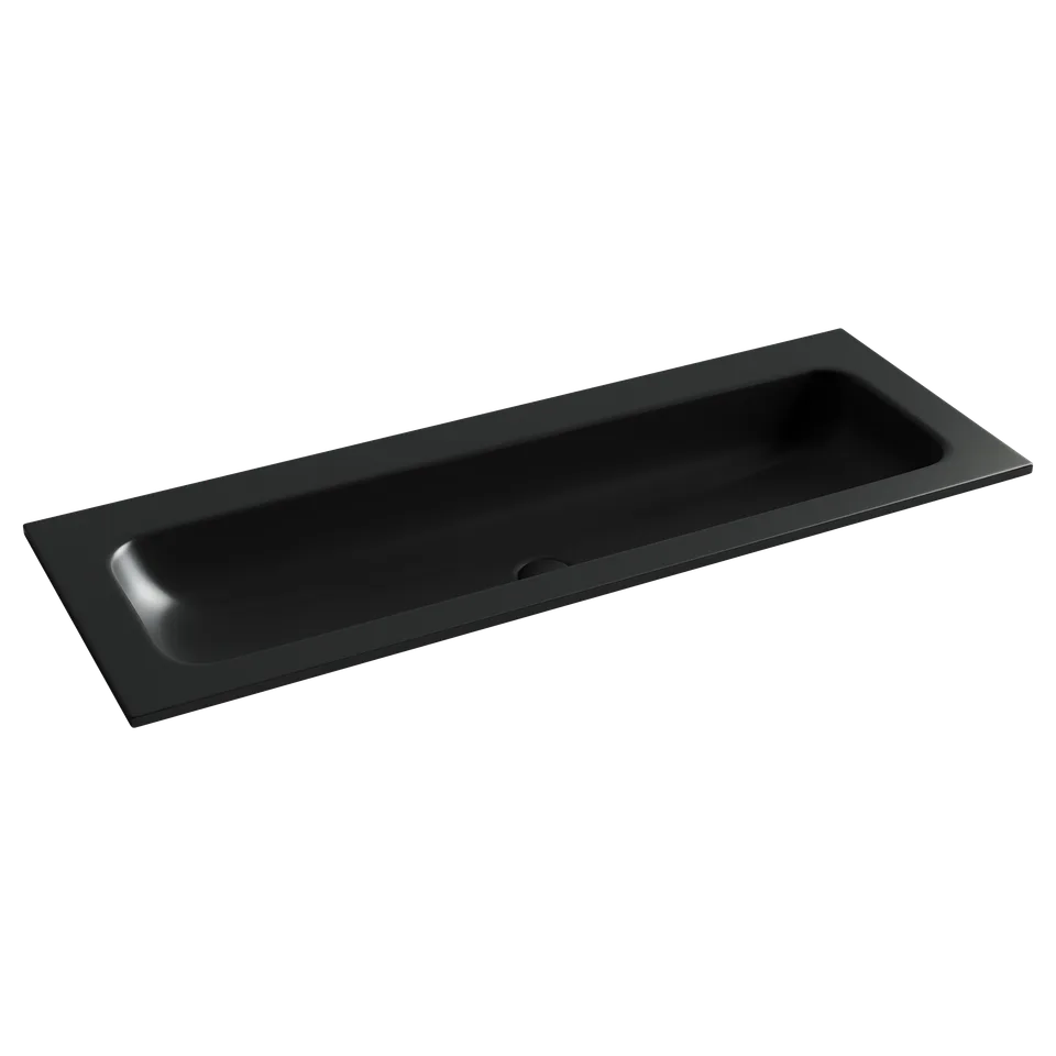 Раковина из сантехнического фарфора Ceramica Nova Грация (Grace) 121 см CN7016MBwx накладная цвет черный матовый