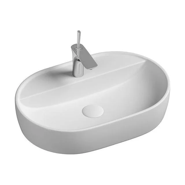 Раковина из сантехнического фарфора Ceramica Nova Элемент (Element) 60 см CN6035 накладная цвет белый