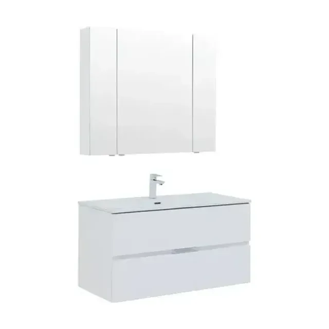 Комплект мебели Aquanet Алвита New 100 2 ящика, белый матовый
