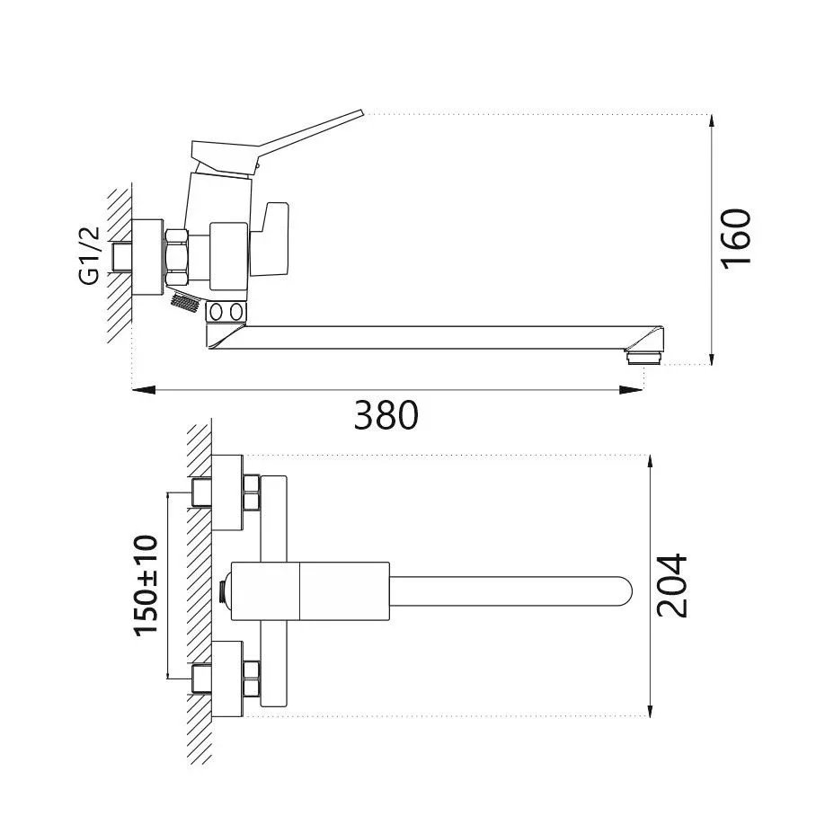 Смеситель Haiba HB22818 универсальный