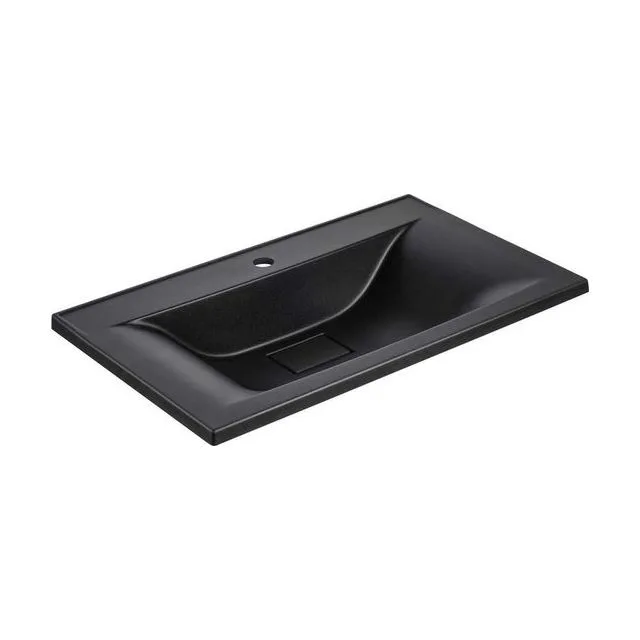 Раковина из кварца Vincea 75 см VCB-3M750B встраиваемая цвет черный матовый