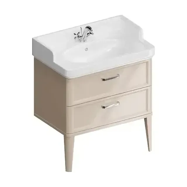 Тумба с раковиной Kerama Marazzi Pompei 80 камео бежевый глянец, 2 ящика