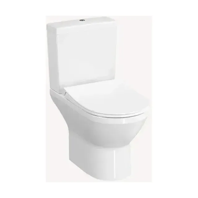 Унитаз-компакт Vitra Integra Round Open-Back 36,5*62 безободковый с крышкой-сиденьем микролифт Slim