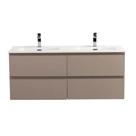 Тумба с раковиной BelBagno Крафт (Kraft) 120 с четырьмя ящиками бежевая матовая (раковина BB1200-2-ETL)