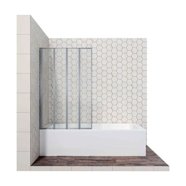 Шторка для ванны Ambassador Bath Screens 16041112 (120х140) хром,стекло прозрачное,складная