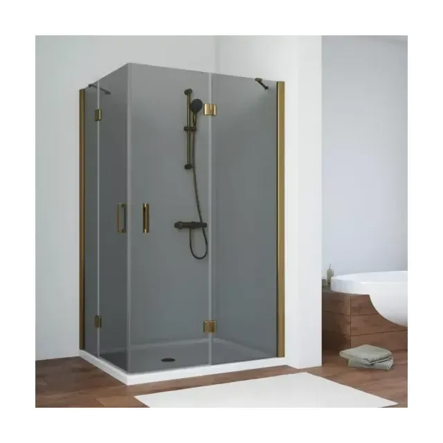 Душевой уголок AFA-F TUR NOVO h1890 100*80 05 07 R, профиль бронза, стекло графит
