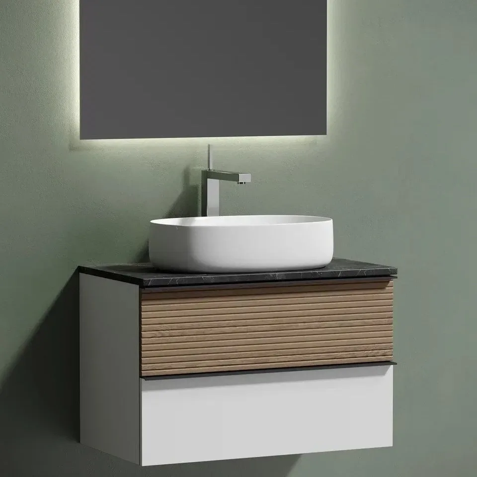 Столешница Sancos TT80A1X 80*46 Black sky с отверстием под смеситель
