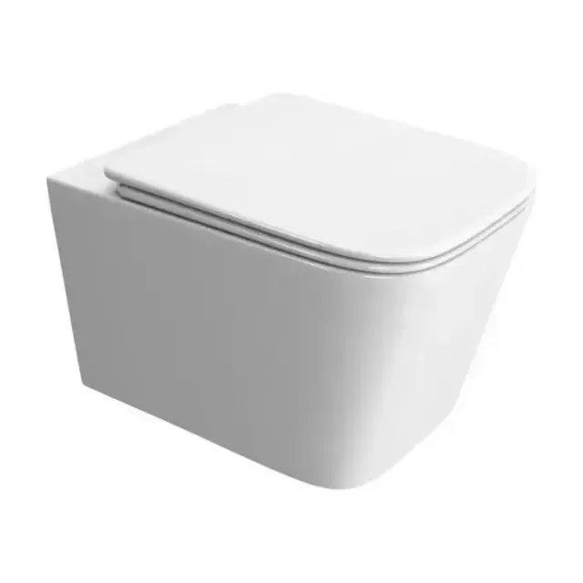 Подвесной унитаз BelBagno Дуэ (Due) BB5171CH-TOR/SC 34*48,5 безободковый с крышкой-сиденьем микролифт